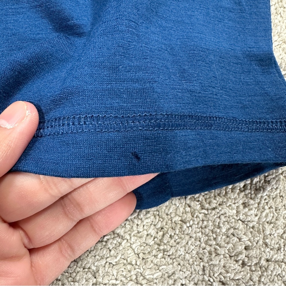 Karbon Men’s Merino Wool Longsleeve Shirt Crew Neck Base Layer Outdoor Blue XL - Picture 12 of 13